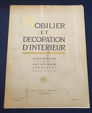 Mobilier et Décoration - Revue Mensuelle des Arts Décoratifs Appliqués et de l'Architecture Moder...