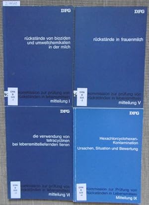 Bild des Verkufers fr Konvolut von vier Mitteilungen der Kommission zur Prfung von Rckstnden in Lebensmitteln. zum Verkauf von Versandantiquariat Trffelschwein