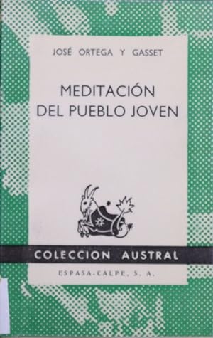 Imagen del vendedor de Meditacin del pueblo joven a la venta por Librera Alonso Quijano