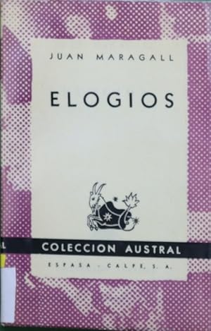 Imagen del vendedor de Elogios a la venta por Librera Alonso Quijano