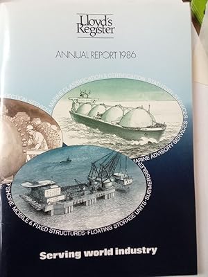 Bild des Verkufers fr Lloyd's Register of Shipping. Annual Report 1986. zum Verkauf von Plurabelle Books Ltd