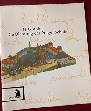 Seller image for Die Dichtung der Prager Schule. Mit einem Vorwort von Jeremy Adler. for sale by Plurabelle Books Ltd