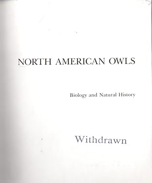 North American Owls: Biology and Natural History