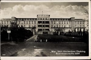 Foto Ansichtskarte / Postkarte Wien 16. Ottakring Österreich, Städtisches Krankenhaus, Reservelaz...