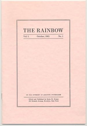 THE RAINBOW. Vol. 1, No. 1. October, 1921.