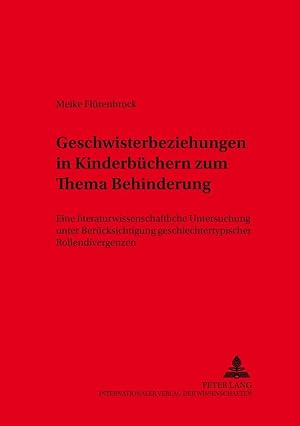 Seller image for Geschwisterbeziehungen in Kinderbüchern zum Thema Behinderung for sale by moluna