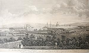 Bild des Verkufers fr [Antique print, etching and engraving, 1751] An East Prospect of the City of Oxford, published 1751. zum Verkauf von Antiquariaat Arine van der Steur / ILAB