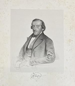 [Original lithograph, 20th century] Portrait of lawyer and publisher of Leidsche courant Johannes...