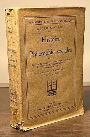 Seller image for Histoire et Philosophie sociales for sale by San Francisco Book Company