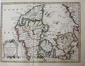 [Antique print, etching, 1749] Map of the Reign of Denmark, published ca. 1749.