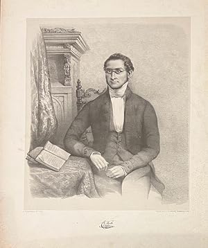 [Original lithography, 19th century] Portrait print of pastor Christiaan Krabbe, 1 p.