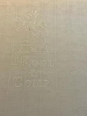Original blanc sheet of laid paper with water mark J Kool & Comp, 1 p.