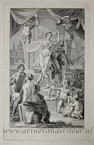 [Antique title page, 1790] Allegorical composition, published 1790, 1 p.