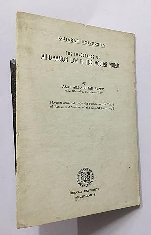 Bild des Verkufers fr The Importance Of Muhammadan Law In The Modern World zum Verkauf von Prabhu Book Exports