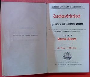 Image du vendeur pour Langenscheidts Taschenwrterbcher Spanisch I. - Taschenwrterbuch der spanischen und deutschen Sprache. Teil I: spanisch - deutsch mis en vente par biblion2