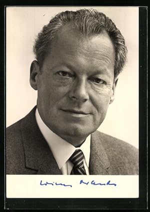 Bild des Verkufers fr Ansichtskarte Bundeskanzler Willy Brandt, Vorsitzender der SPD zum Verkauf von Bartko-Reher