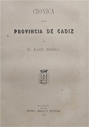 Crónica de la provincia de Cádiz.