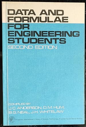 Seller image for Data and Formulae for Engineering Students for sale by Shore Books