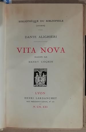 Vita nova traduite par Henry Cochin