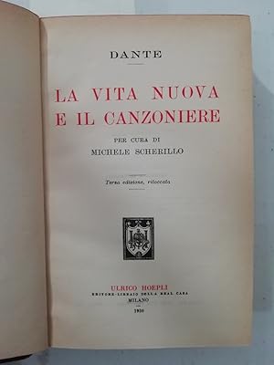 La Vita nuova e il Canzoniere per cura di Michele Scherillo. Terza edizione ritoccata