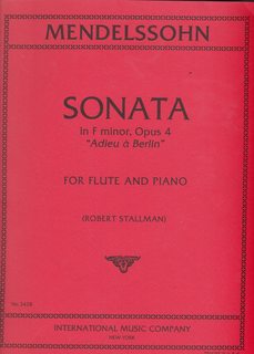 Sonata in F minor, Op. 4 for Flute and Piano