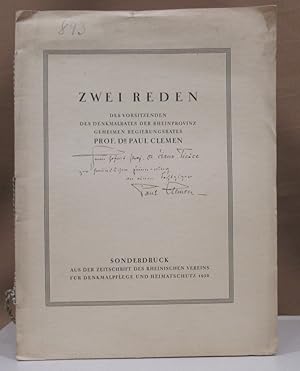 Zwei Reden. Sonderdruck aus der Zeitschrift des Rheinischen Vereins für Denkmalpflege und Heimats...