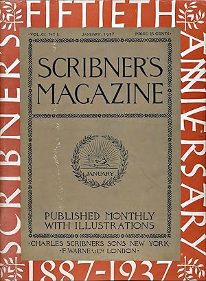 Bild des Verkufers fr Scribner's Magazine: Fiftieth Anniversary 1887-1937 (Vintage magazine) zum Verkauf von Well-Stacked Books