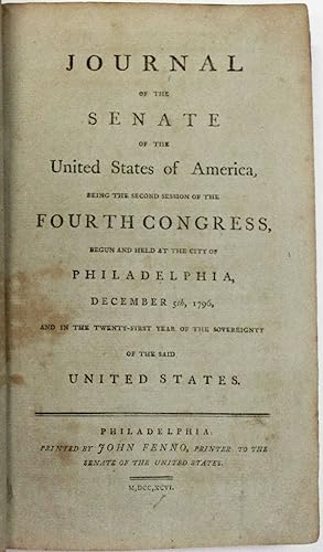 JOURNAL OF THE SENATE OF THE UNITED STATES OF AMERICA, BEING THE SECOND SESSION OF THE FOURTH CON...
