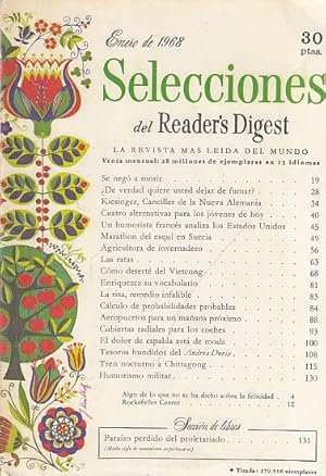 Imagen del vendedor de SELECCIONES DEL READER'S DIGEST. ENERO 1968 a la venta por Librera Vobiscum