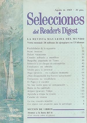 Imagen del vendedor de SELECCIONES DEL READER'S DIGEST. AGOSTO 1969 a la venta por Librera Vobiscum