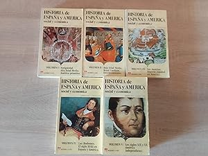 Historia social y económica de España y América (5 vols. completa)