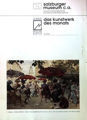 Bild des Verkufers fr Theodor Ethofers "Tomaseli-Kiosk", ein Kaffeekrnzechen im Freilicht-Salon; Das Kunstwerk des Monats. Juli 1992; zum Verkauf von books4less (Versandantiquariat Petra Gros GmbH & Co. KG)