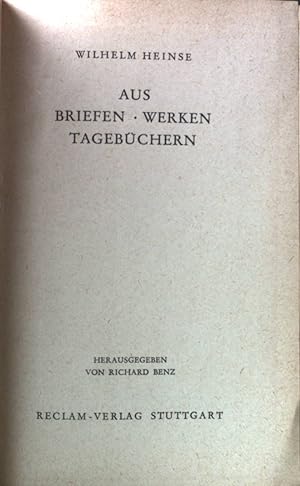 Seller image for Aus Briefen, Werken, Tagebchern. Reclams Universal-Bibliothek ; Nr. 8201/8203 for sale by books4less (Versandantiquariat Petra Gros GmbH & Co. KG)