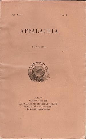 Appalachia. Vol. XIII. No. 1