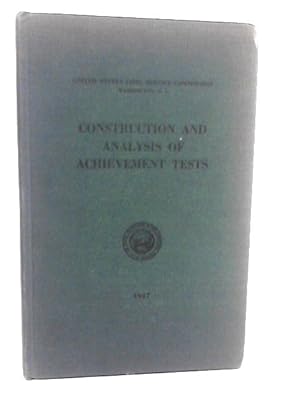 Immagine del venditore per Construction and Analysis of Achievement Tests venduto da World of Rare Books