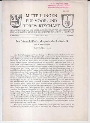 Imagen del vendedor de Die Dnnschliffmikroskopie in der Torftechnik ( = Mitteilungen fr Moor- und Torfwirtschaft, Nummer 3, 1953, Mai - Juni, 3. Jahrgang ). a la venta por Antiquariat Carl Wegner