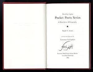 Bild des Verkufers fr The City Lights Pocket Poets Series: a descriptive bibliography. With an introduction by Lawrence Ferlinghett. Cloth. Signed by Ferlinghetti zum Verkauf von Laurence McGilvery, ABAA/ILAB