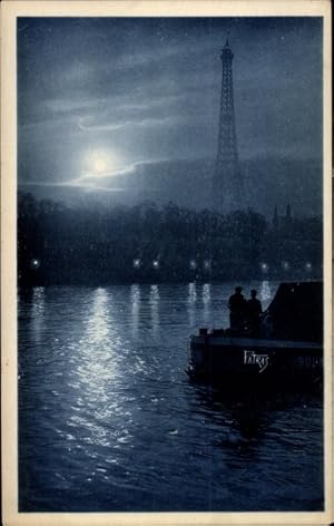 Seller image for Ansichtskarte / Postkarte Paris VII, La Tour Eiffel, Eiffelturm bei Nacht for sale by akpool GmbH
