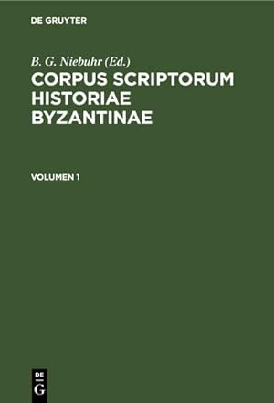 Bild des Verkufers fr Corpus scriptorum historiae Byzantinae. Theophanis Chronographia. Volumen 1 zum Verkauf von AHA-BUCH GmbH