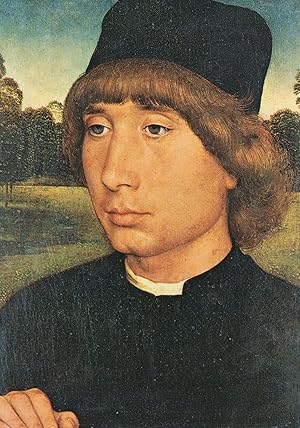 Hans Memling Portrait Of Youth Venice Gallery Painting Postcard