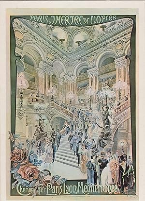 France Theatre De L'Opera Paris Old 1900 Poster French Postcard