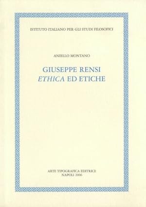 Immagine del venditore per Giuseppe Rensi. Ethica ed etiche venduto da Libreria Studio Bosazzi