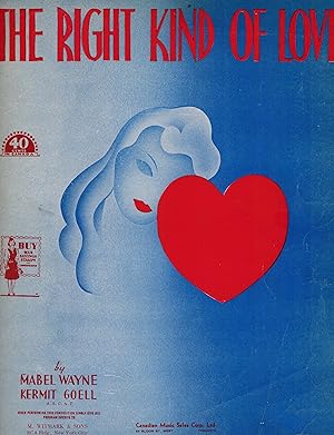 Seller image for The Right Kind of Love - Vintage Sheet Music for sale by ! Turtle Creek Books  !