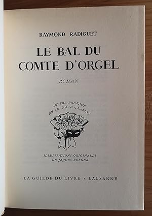 Seller image for Le Bal du Comte d'Orgel. Roman. Lettre-Prface de Bernard Grasset for sale by ABC - Eric Girod