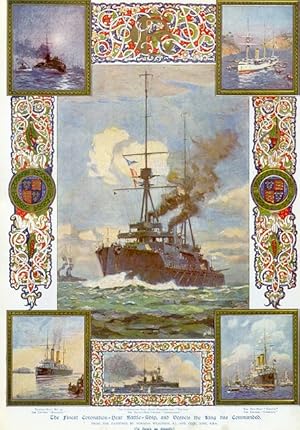 THE FINEST CORONATION-YEAR BATTLESHIP AND VESSELS THE KING HAS COMMANDED,1911 Royalty Print