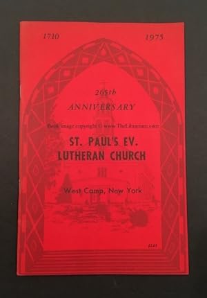 265th Anniversary, 1710-1975, St. Pauls Ev. Lutheran Church, West Camp, New York