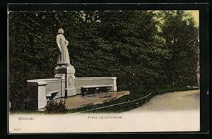 Bild des Verkufers fr Ansichtskarte Weimar, am Franz Liszt-Denkmal zum Verkauf von Bartko-Reher