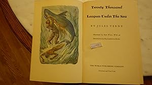 Imagen del vendedor de Twenty Thousand Leagues Under the Sea, Rainbow Classics Edition #R-8 , SCIENCE FICTION, ,COLOR DUSTJACKET ,ILLUSTRATED BY KURT WIESE, APRIL1946, STATED 1ST PRINTING ON COPYRIGHT PG. , 20,000 , During the Yrs 1866-1867 the Oceans of the world were Plagued by a Mysterious Monster which could destroy an Ordinary Ship a la venta por Bluff Park Rare Books