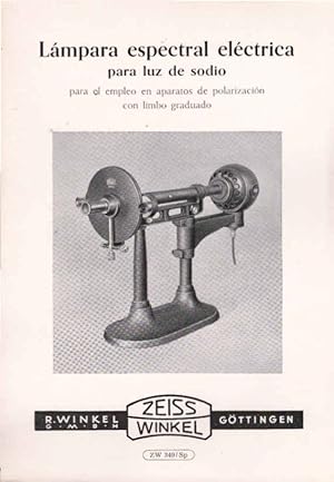 Zeiss Winkel. Lámpara espectral eléctrica para luz de sodio. [Werbeblatt]