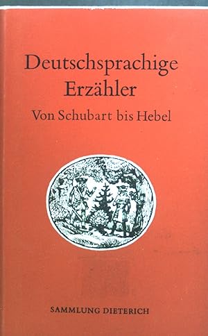 Image du vendeur pour Deutschsprachige Erzhler : Von Schubart bis Hebel. mis en vente par books4less (Versandantiquariat Petra Gros GmbH & Co. KG)